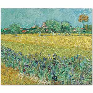 Vincent van Gogh Arles'e Bakış ve Süsenler