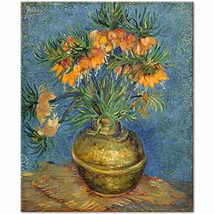 Vincent van Gogh Bronz Vazoda Çiçekler