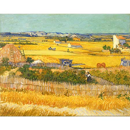 Vincent van Gogh Mavi Arabalı Hasat Manzarası