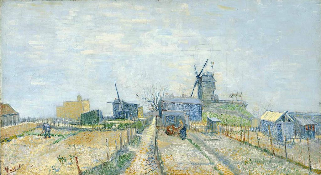 Vincent van Gogh Montmartre Değirmeni ve Sebze Bahçesi
