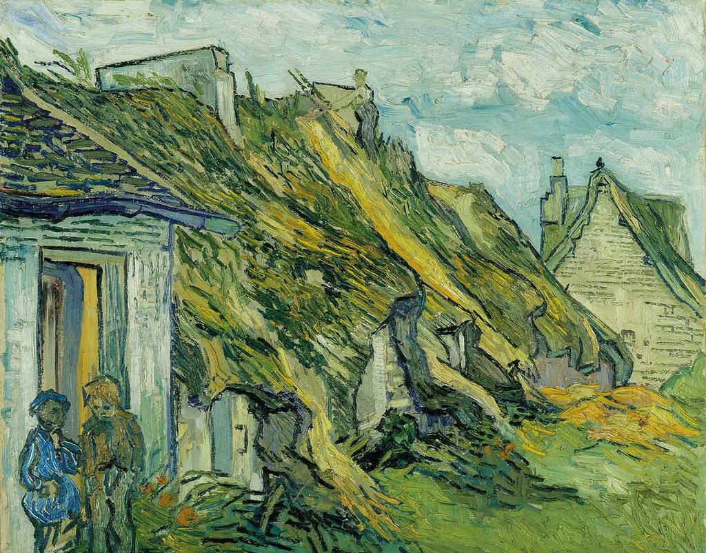 Vincent van Gogh Sazlık Damları ile Chaponval Evleri