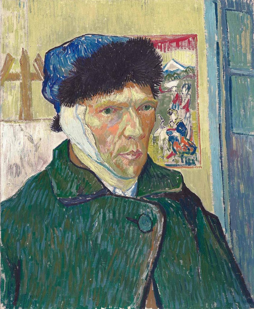 Vincent van Gogh Bandajlı Kulağı ile Kendi Portresi