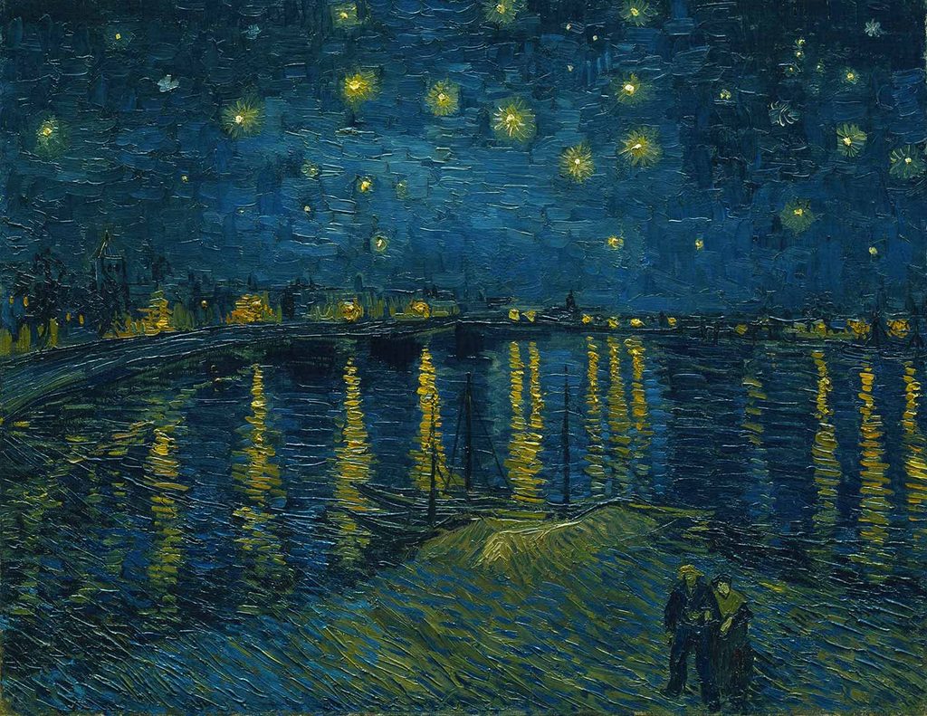 Vincent van Gogh Yıldızlı Gecede Rhone Nehri