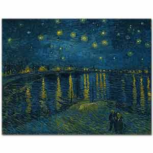 Vincent van Gogh Yıldızlı Gecede Rhone Nehri