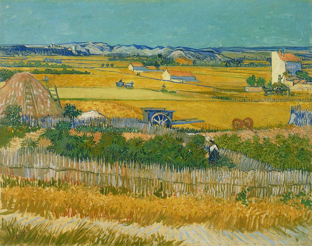 Vincent van Gogh Mavi Arabalı Hasat Manzarası