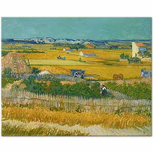 Vincent van Gogh Mavi Arabalı Hasat Manzarası