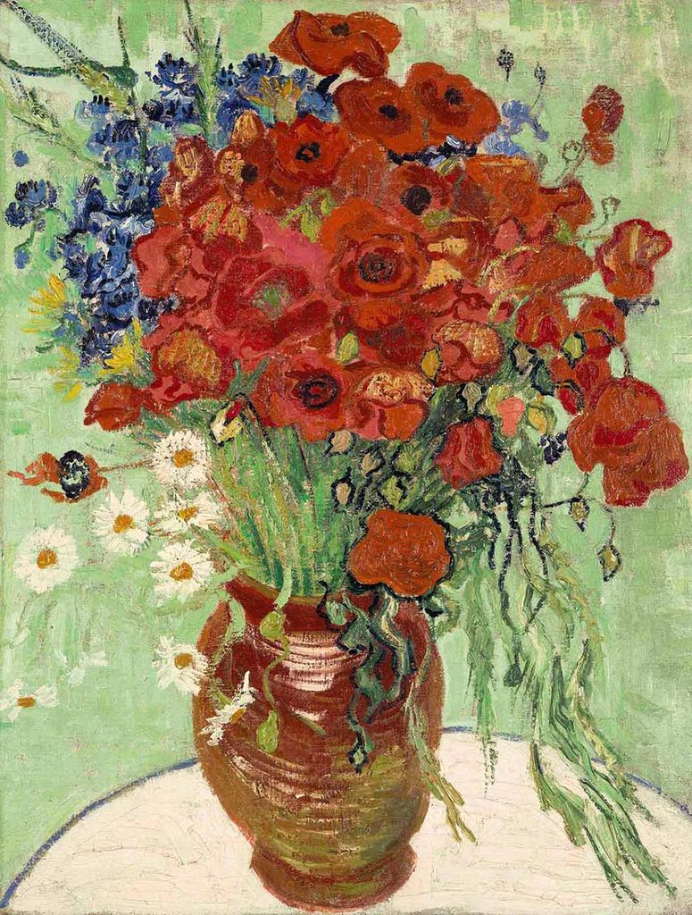 Vincent van Gogh Vazoda Gelincik ve Papatyalar