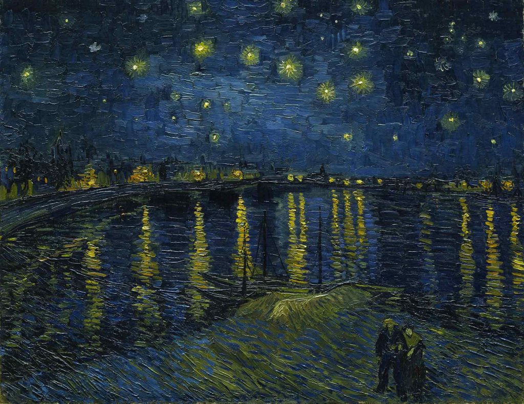 Vincent van Gogh Yıldızlı Gecede Rhone Nehri