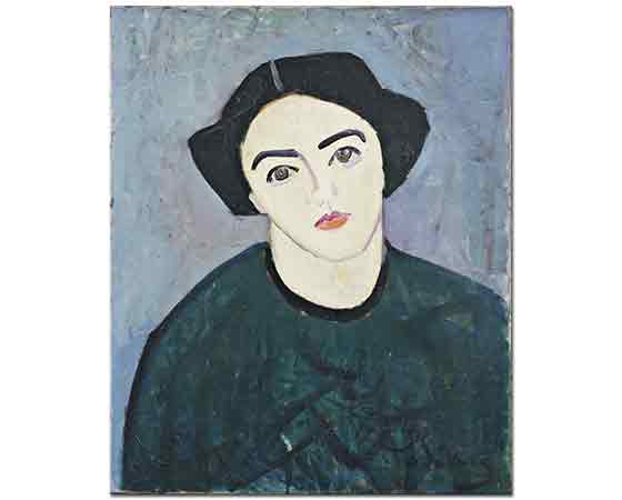 Andre Derain Yeşil Tonlarla Madam Derain