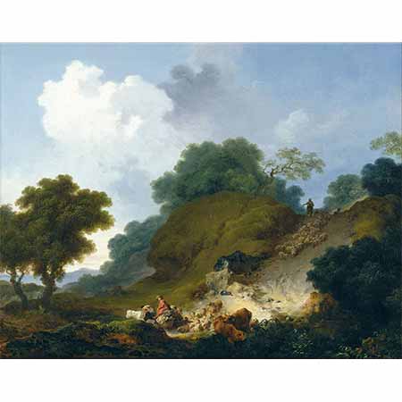 Jean Honore Fragonard Koyun Sürüsü ile