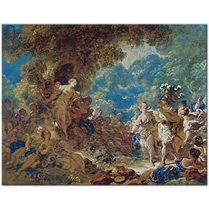 Jean Honore Fragonard Rinaldo Armida Sarayının Bahçesinde