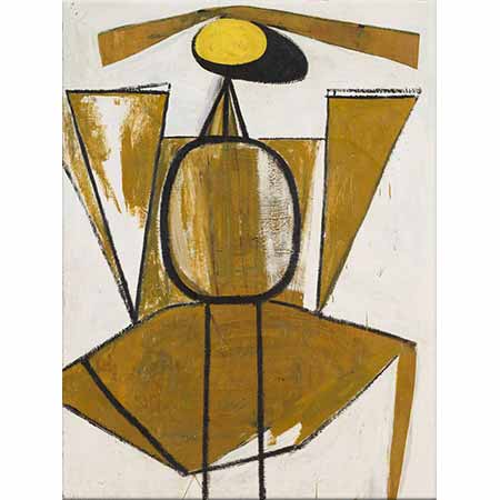 Robert Motherwell Şahsiyet Oksit Sarı ve Beyaz ile