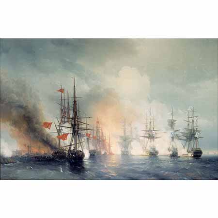 Ayvazovski Sinop Savaşında Gemiler