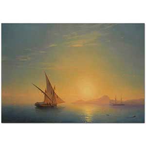 Ayvazovski Ischia'da Gün Batımı