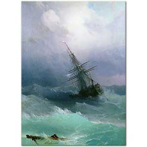 Ayvazovski Fırtınada 1868 Tarihli