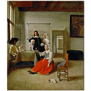 Pieter de Hooch Evde İçki İçenler