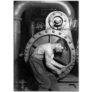 Lewis Hine Buhar Kazanında Çalışma