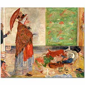 James Ensor Maske Dükkanında Şaşkınlık
