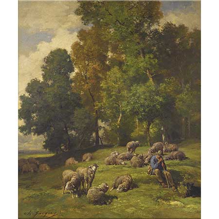 Charles Emile Jacque Çoban ve Sürüsü