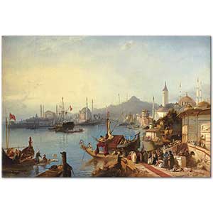Jacob Jacobs Sultan Abdülmecit'in Nusretiye Cami'ine Varışı