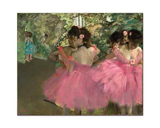 Edgar Degas Pembe Elbiseli Balerinler
