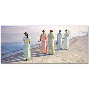 Michael Peter Ancher Sahilde Yürüyüş