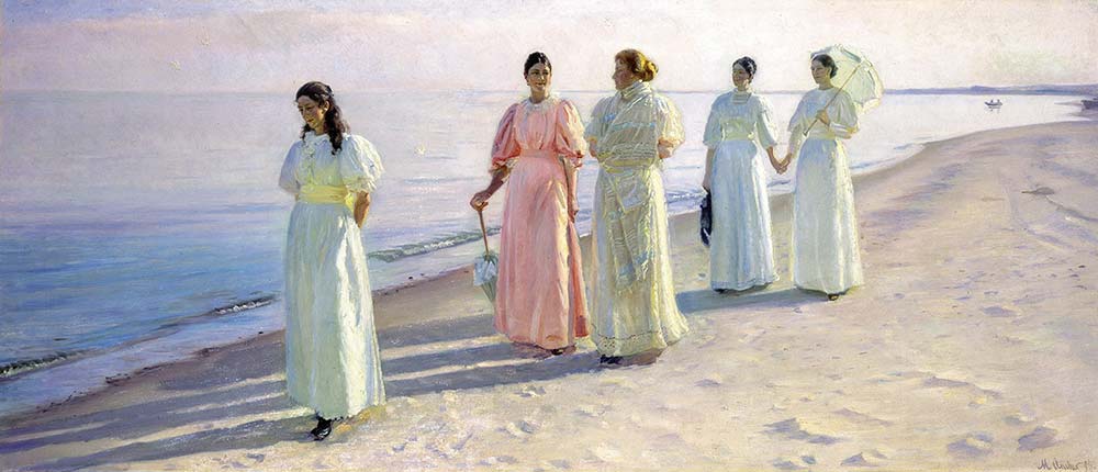 Michael Peter Ancher Sahilde Yürüyüş