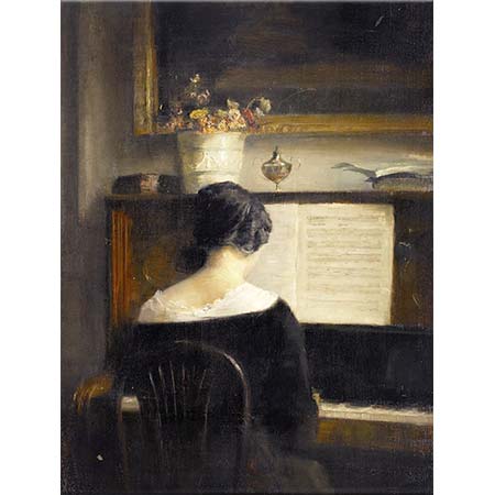 Carl Vilhelm Holsoe Piyano Çalan Kadın