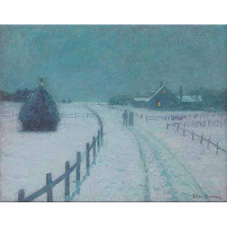 Lovell Birge Harrison Kış Akşamında Yürüyüş