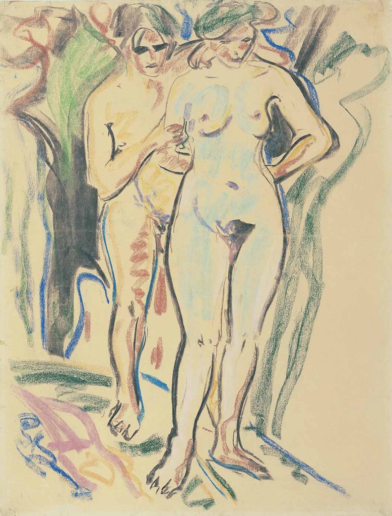 Ernst Ludwig Kirchner Manzarada İki Nü