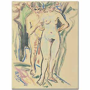Ernst Ludwig Kirchner Manzarada İki Nü