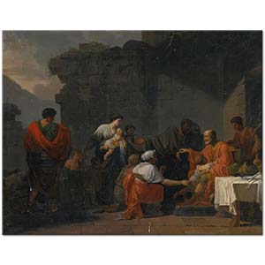 Jean François Pierre Peyron Belisarius'un Konuk Edilişi