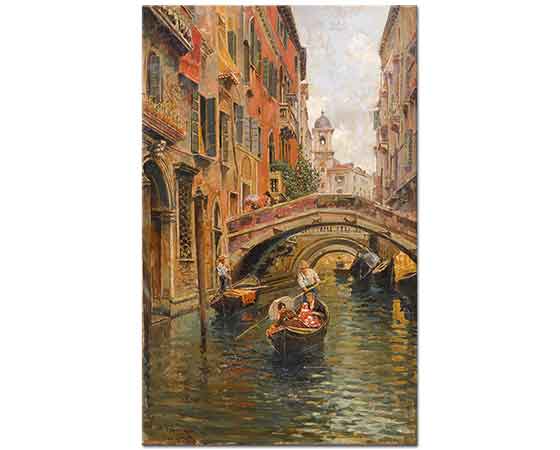 Carlo Brancaccio Kanal Manzarası Venedik