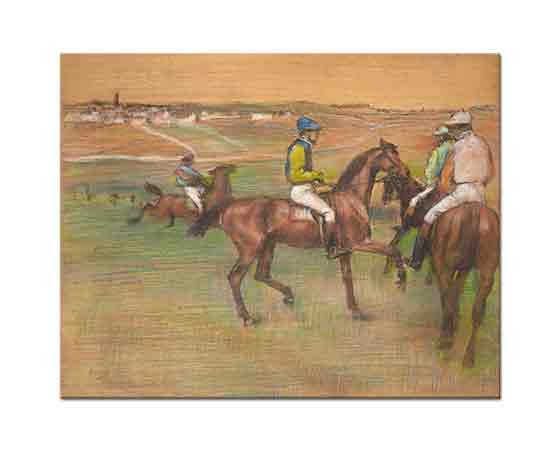Edgar Degas Jokeyleri ile Yarış Atları