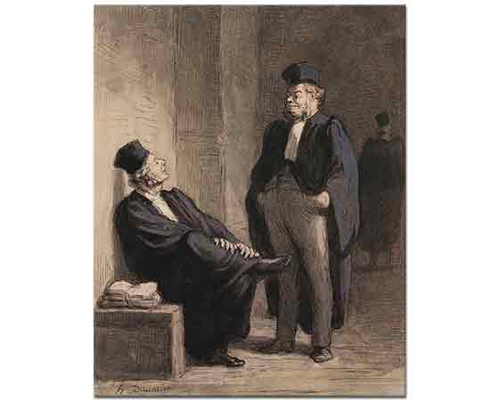 Honore Daumier Avukatların Sohbeti