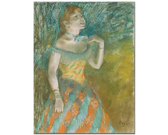 Edgar Degas Yeşiller İçinde Şarkıcı