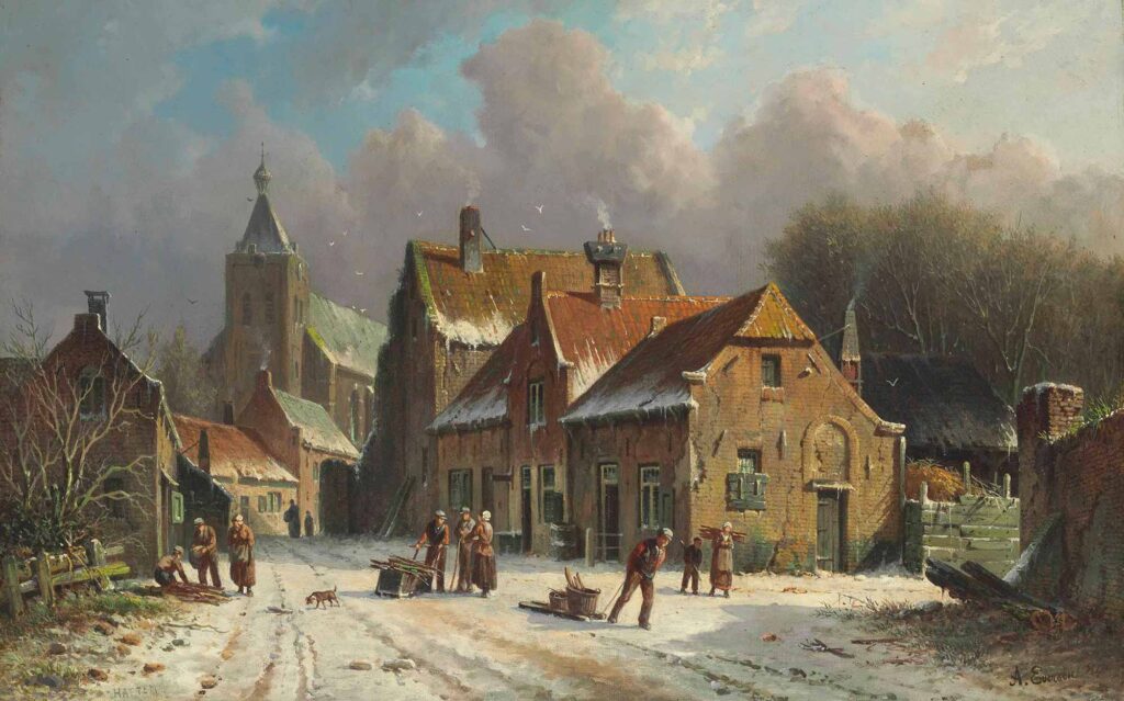 Adrianus Eversen Köyde Kış (Hattem)