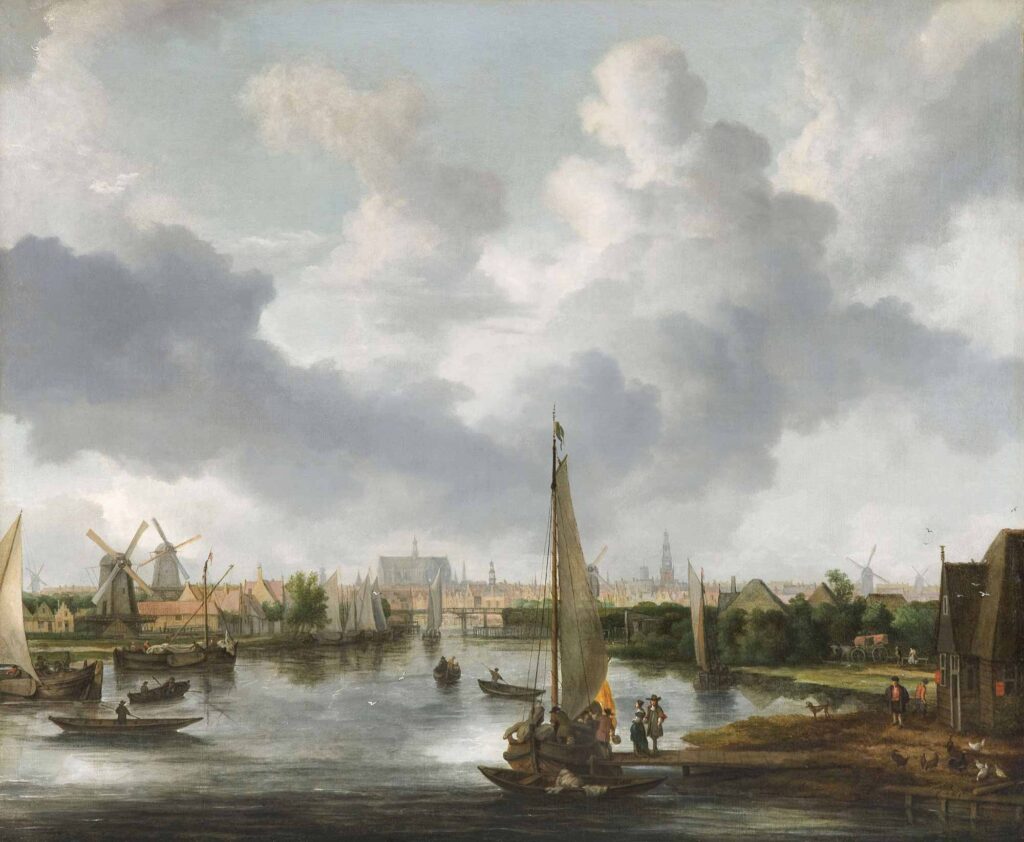 Allaert van Everdingen Kıyıda Tekneler