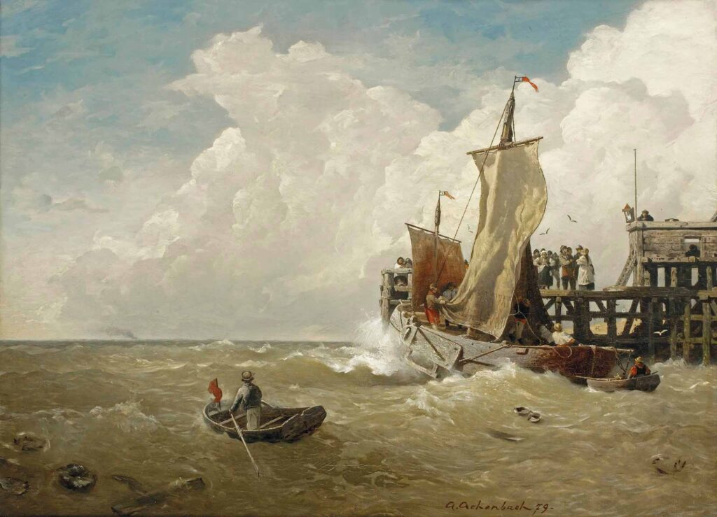 Andreas Achenbach Ostend Limanında