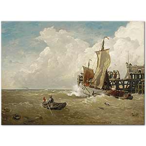 Andreas Achenbach Ostend Limanında