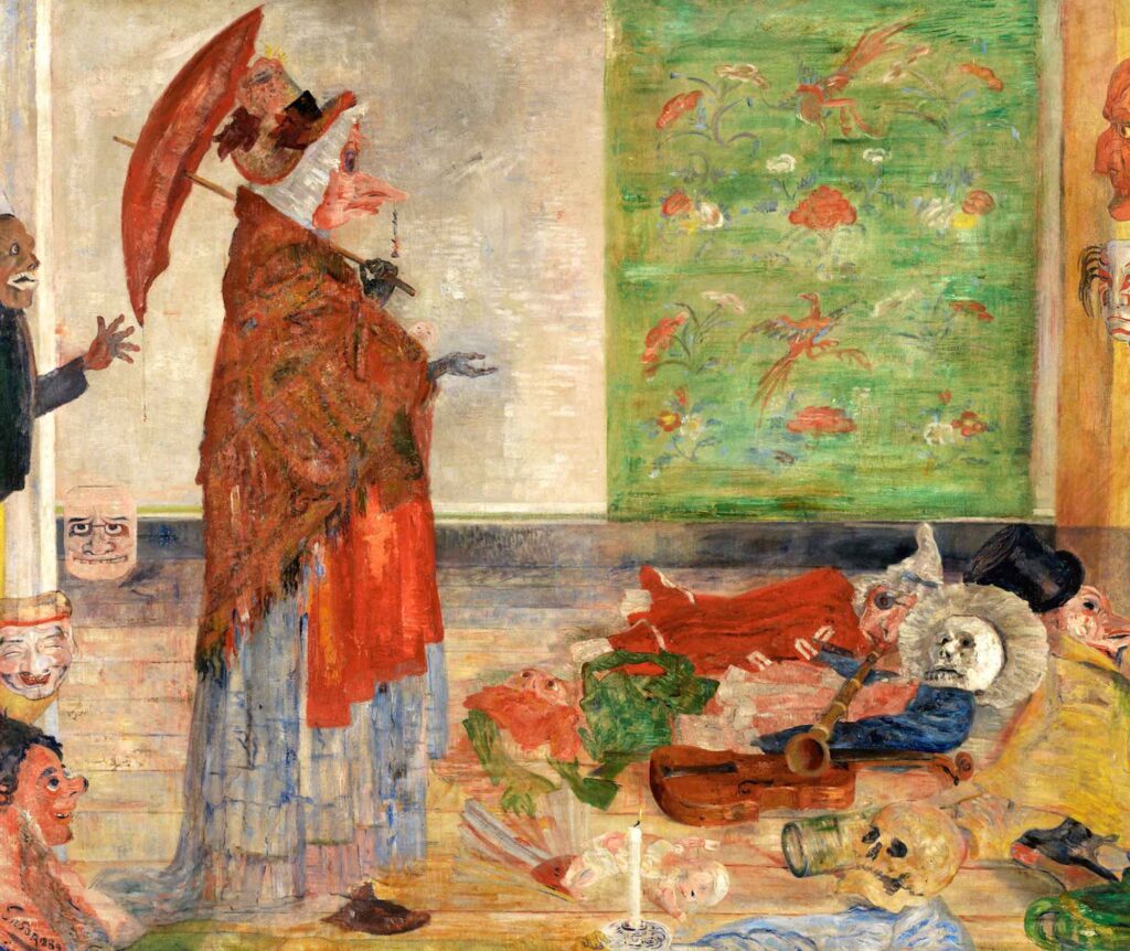 James Ensor maske dükkanında şaşkınlık