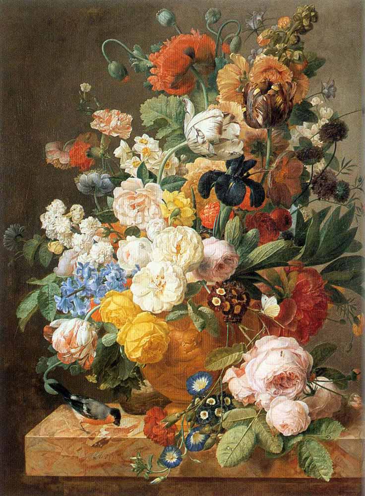 Jan Frans Eliaerts Vazoda Çiçek Buketi