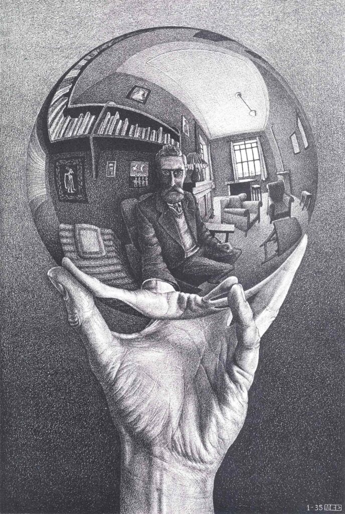 Maurits Cornelis Escher Yansıyan Küreli El