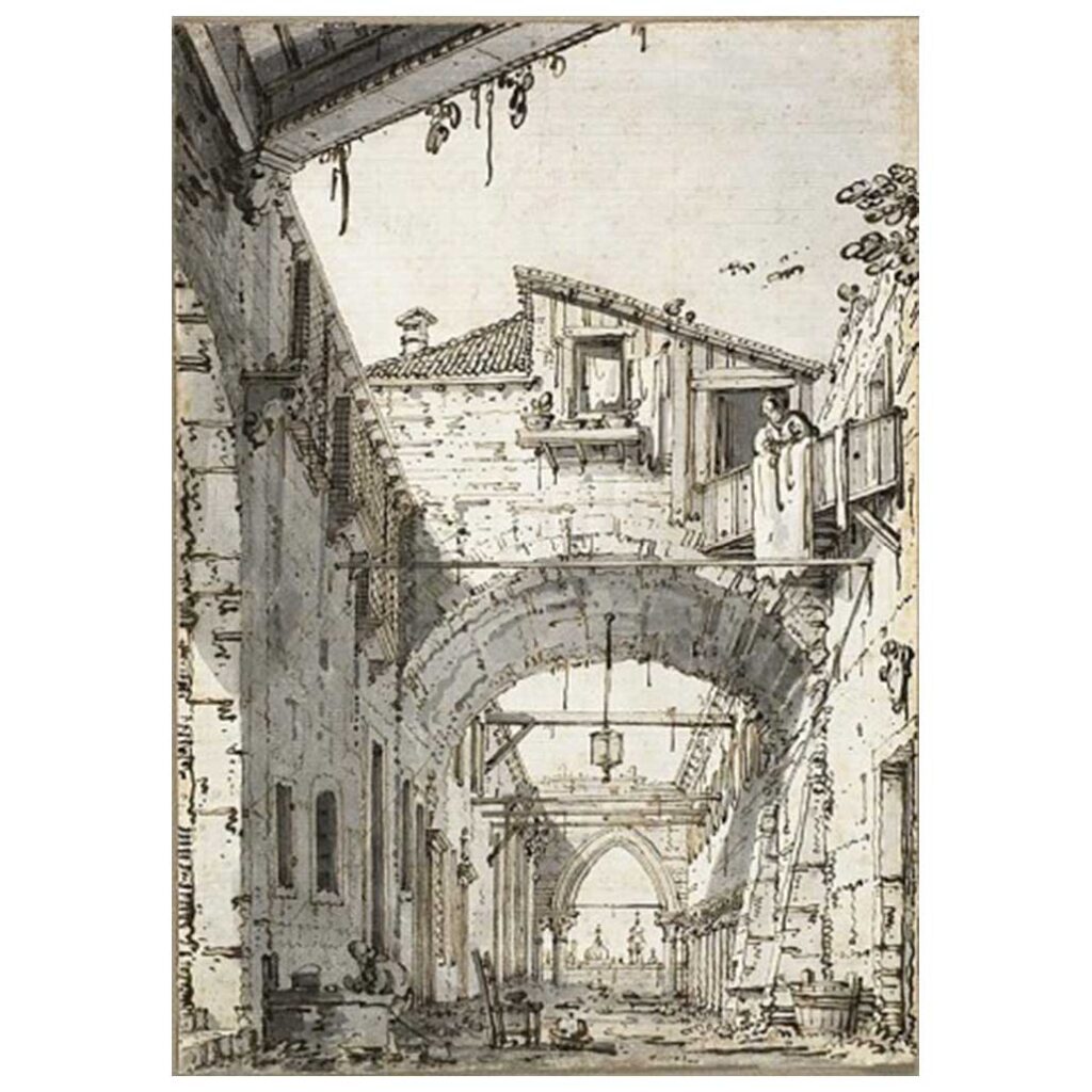 Resim 04, Antonio Canaletto, Harab bir Evin Avlusu, 1760