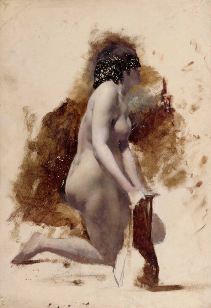 William Etty Diz Çökmüş Nü