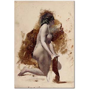 William Etty Diz Çökmüş Nü