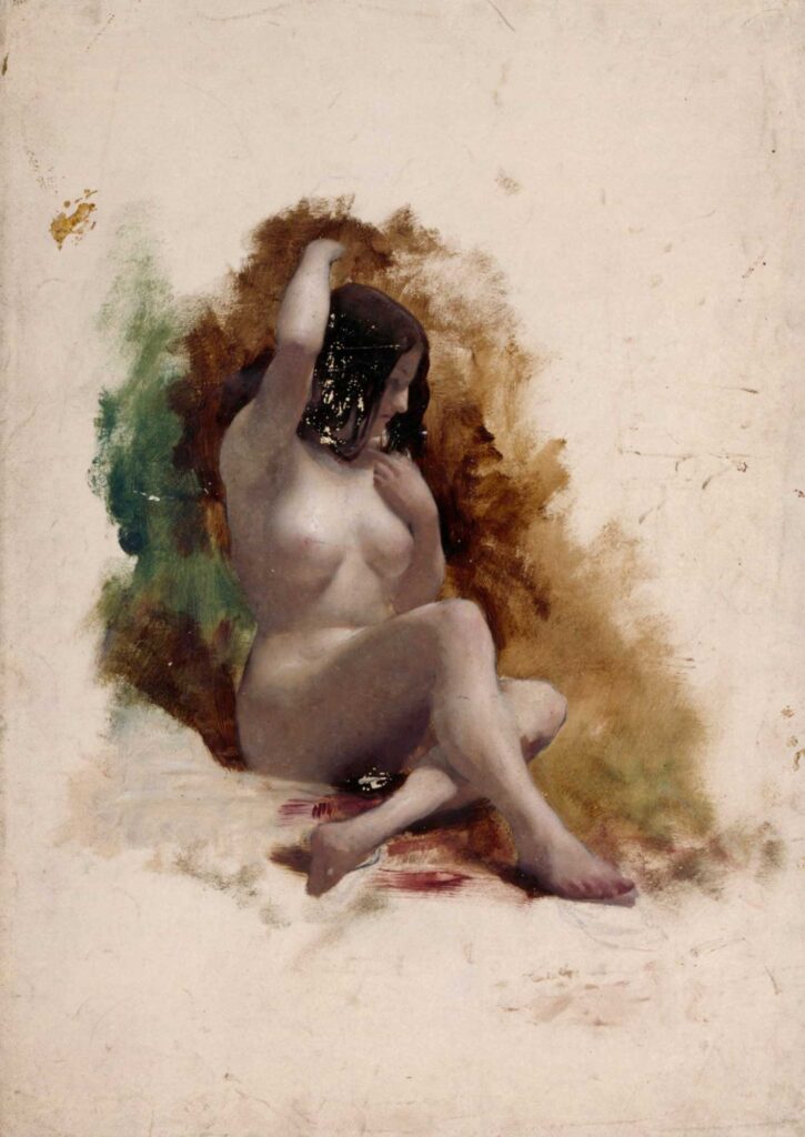 William Etty Oturan Nü