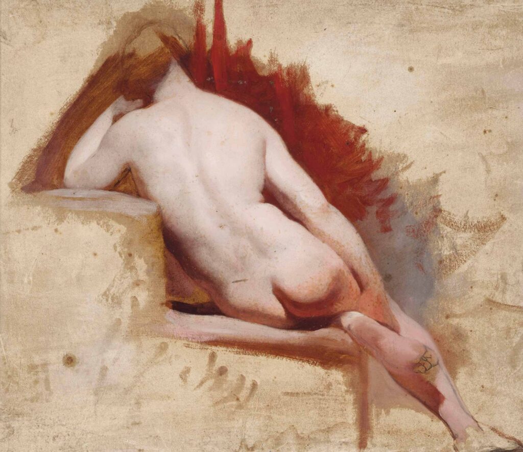 William Etty Oturan Nü Etüdü