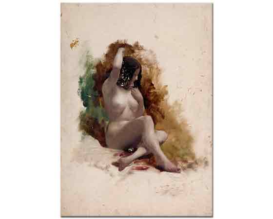 William Etty Oturan Nü