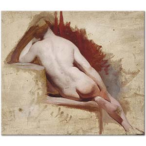 William Etty Oturan Nü Etüdü